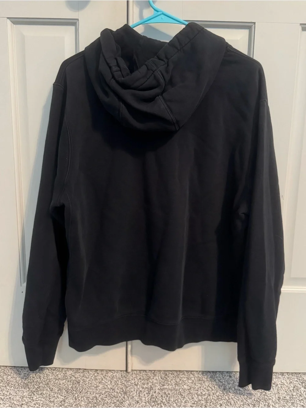 Nike Black Hoodie with White Swoosh Chest Logo